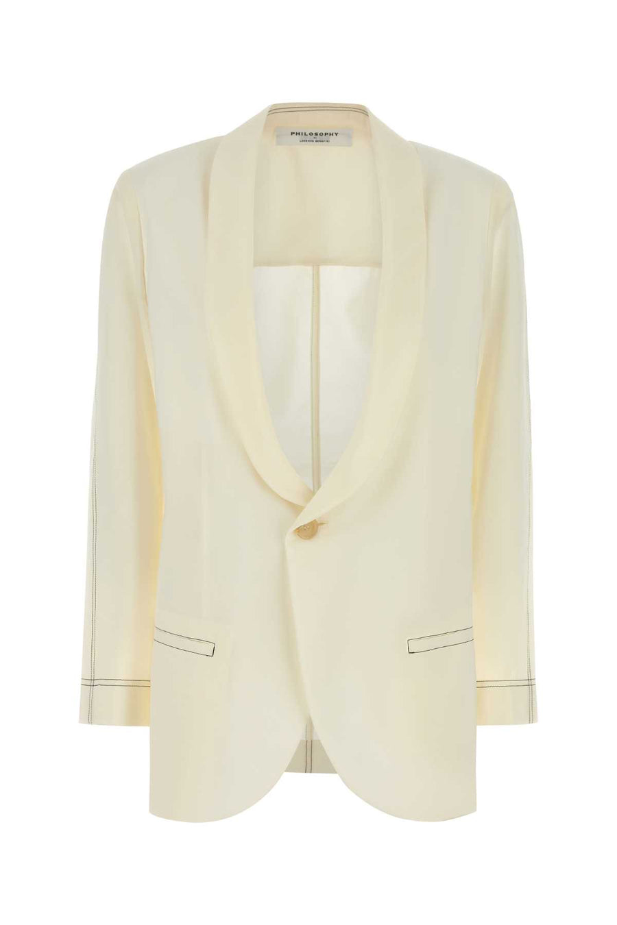 Philosophy Di Lorenzo Serafini 51% Polyester 49% Cotton blazer in ivory