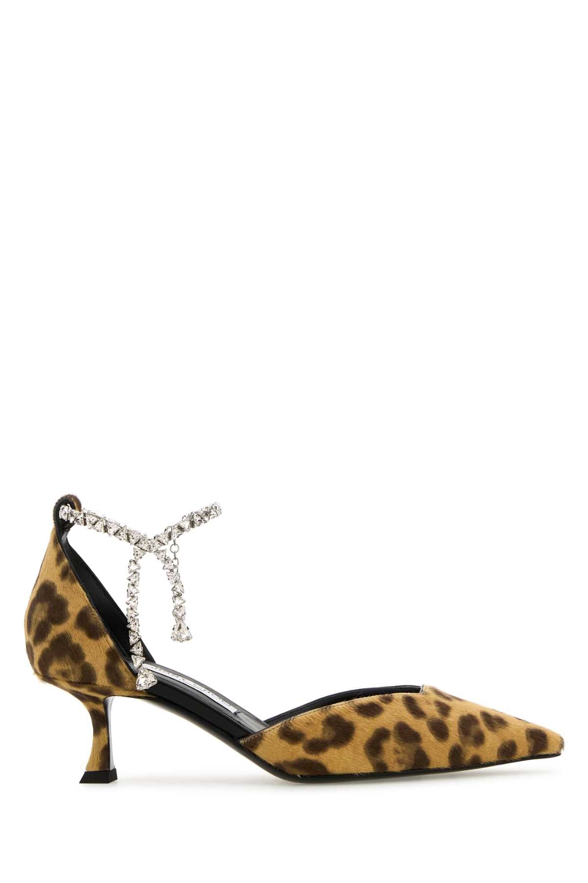 Printed Calf Hair Stevie 50 Pumps Natural Scarpe Con Tacco