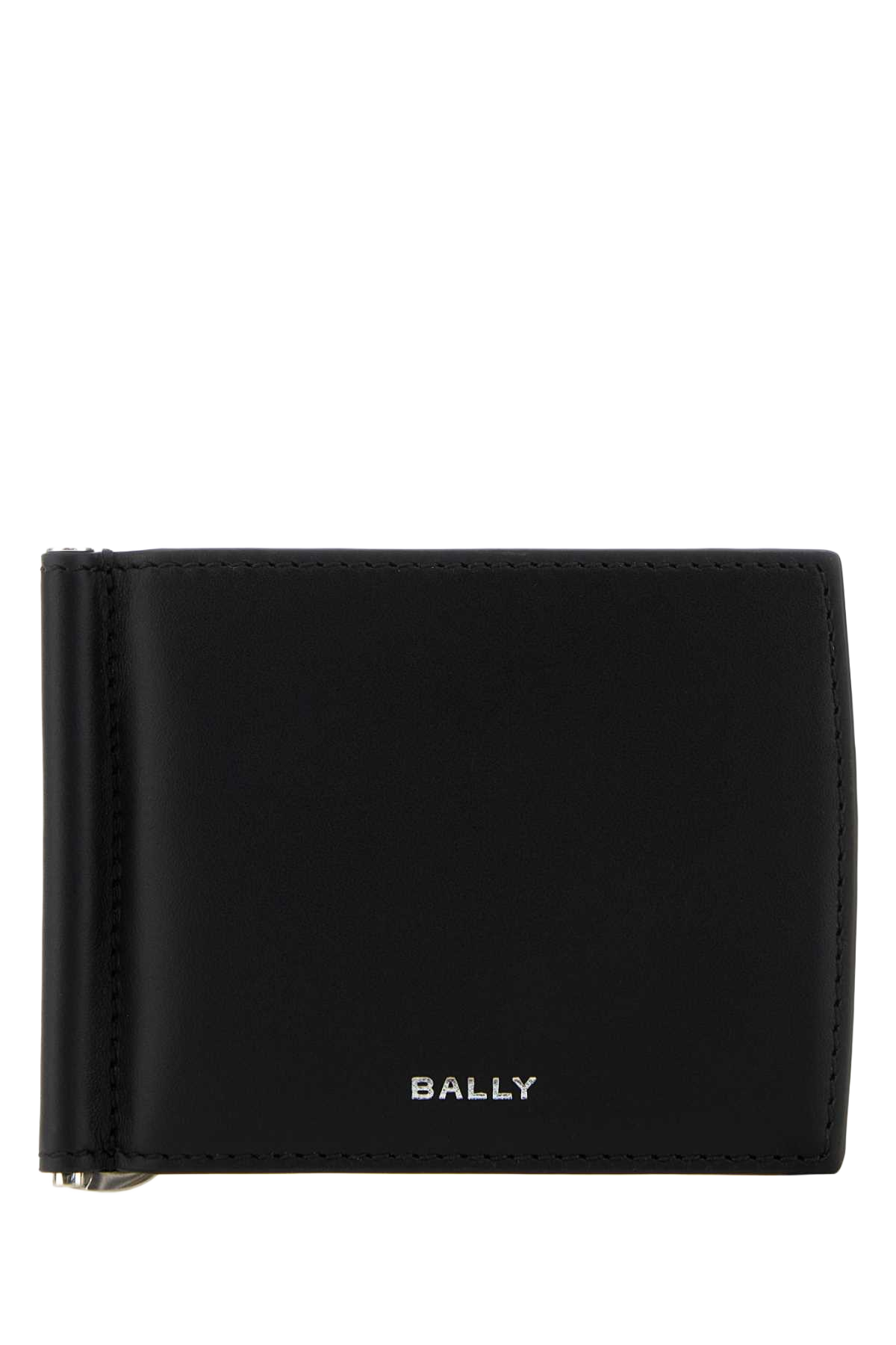 Black Leather Card Holder Portafogli
