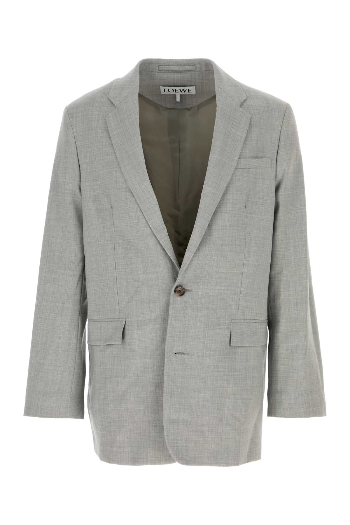 Grey Wool Blazer Giacche E Gilet