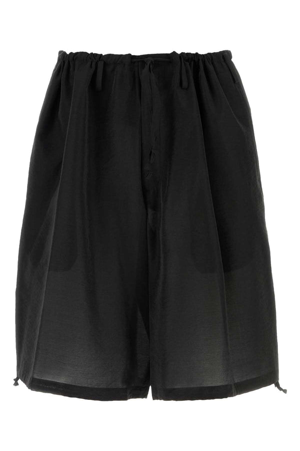 Yohji Yamamoto Pocket 51% Rayon 27% Nylon 22% Cupro bermuda shorts in black
