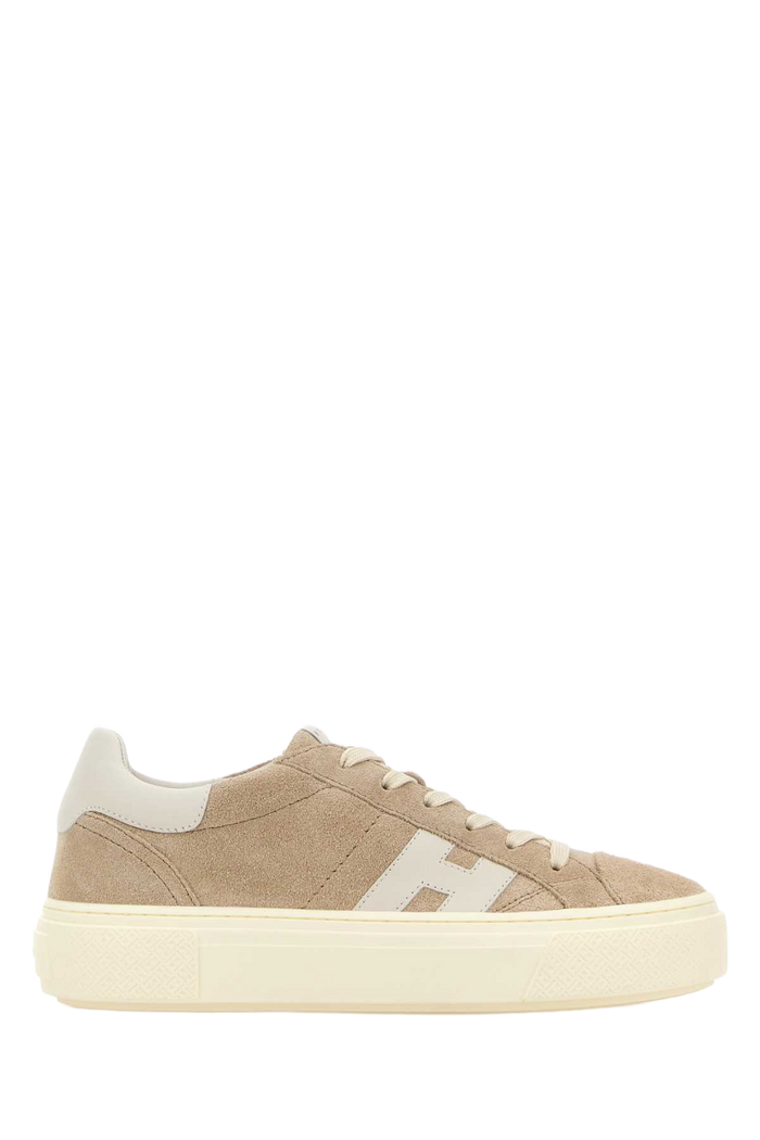 Beige Suede Sneakers C600natur