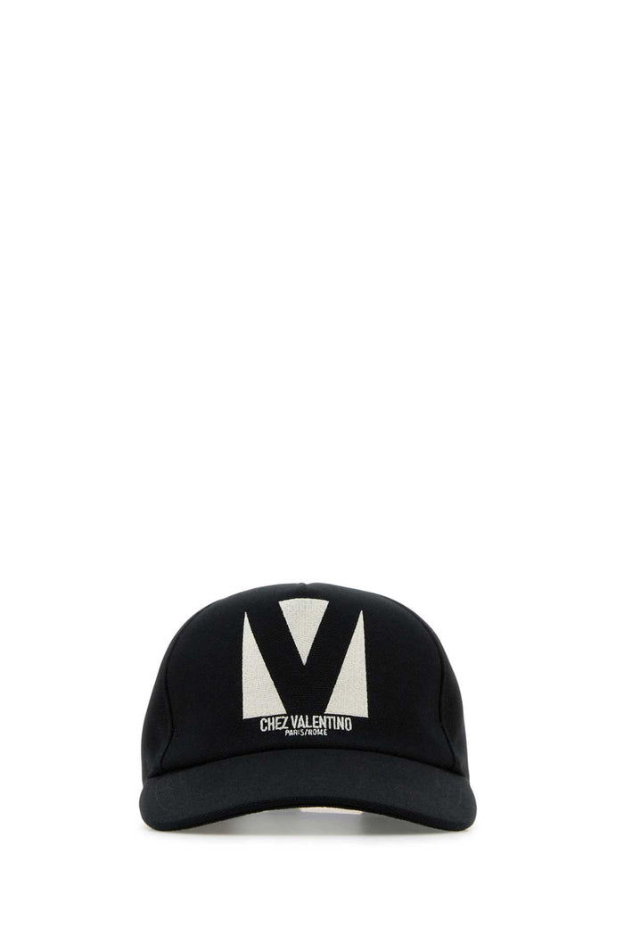 Black Cotton Baseball Cap Neroavorio Cappelli