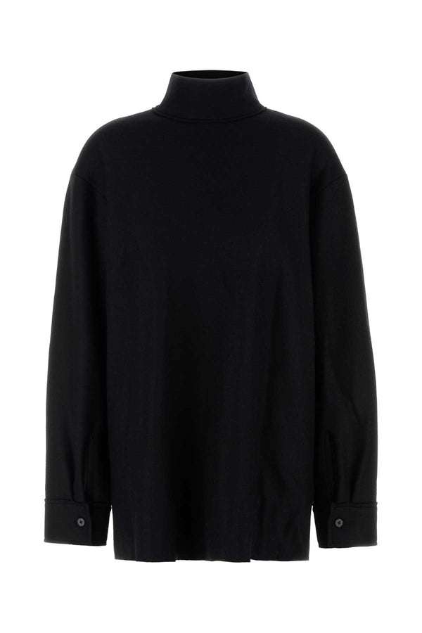 Jil Sander 80% Wool 20% Nylon sweater in black