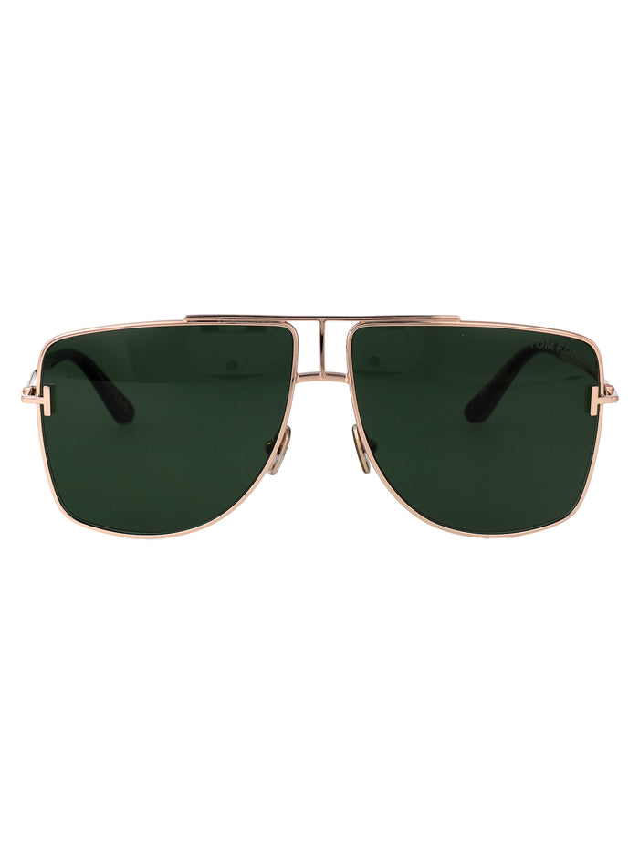 Eliott-02 Oro Rosé Lucido / Verde Metal Sunglasses