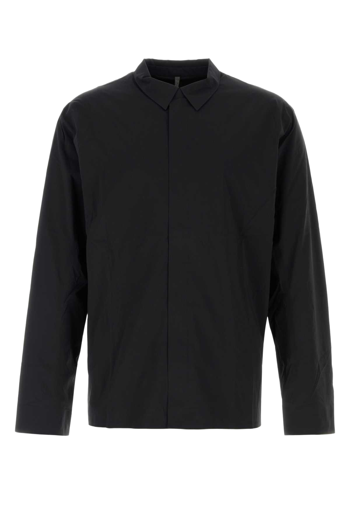 Black Stretch Nylon Metry Shirt Exterior: Elastane T-shirt