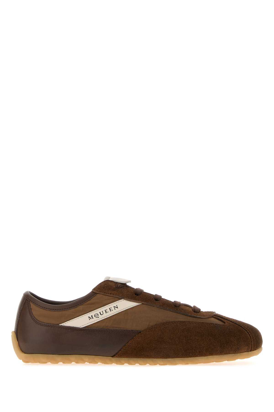 Alexander McQueen Exterior: 100% Leather 100% Fabric; Interior: 100% Leather; Sole: Rubber sneaker in brown