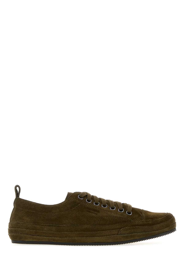 Tom Ford Exterior: 100% Calf; Interior: 100% Fabric; Sole: Rubber sneaker in olive