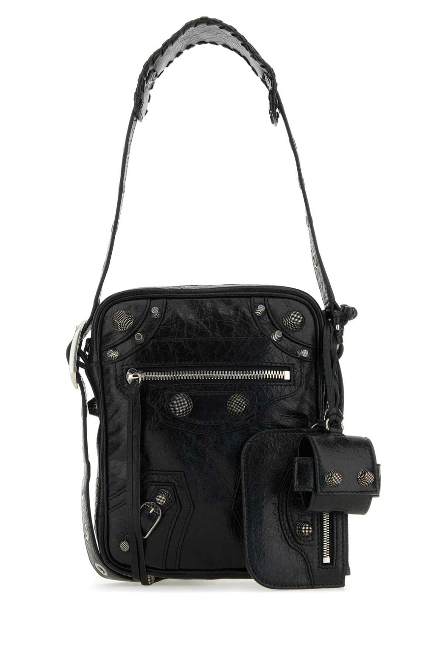 Balenciaga Domesticated lamb leather crossbody bag in black