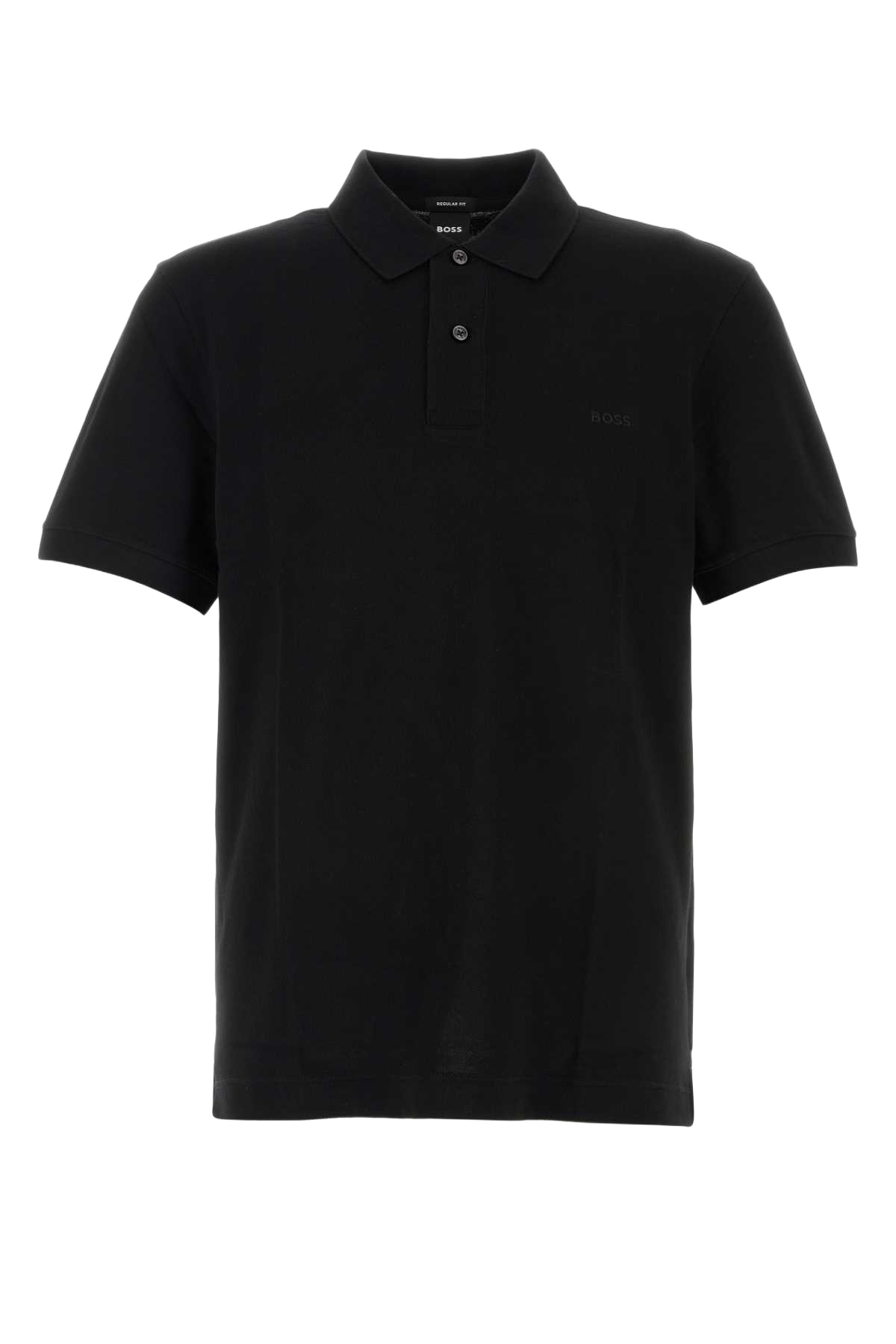 Black Piquet Polo Shirt Exterior: Cotton T-shirt