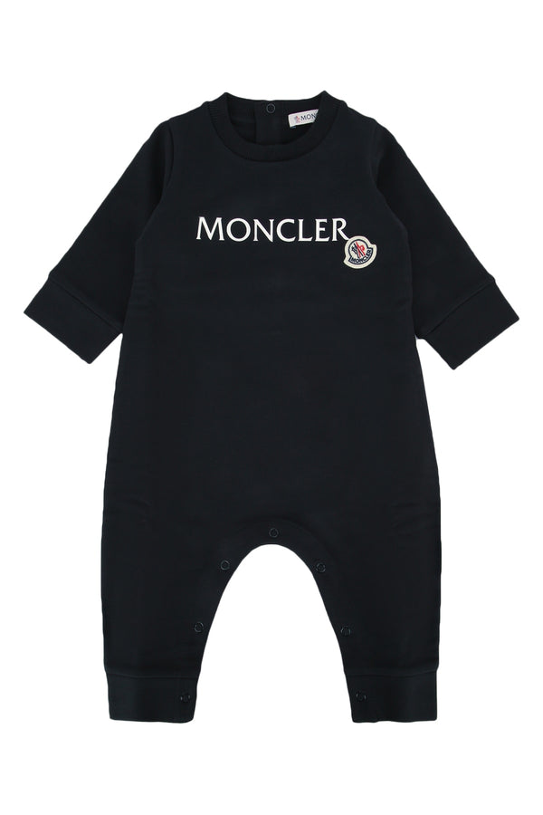 Moncler Jr 95% Cotton romper in black