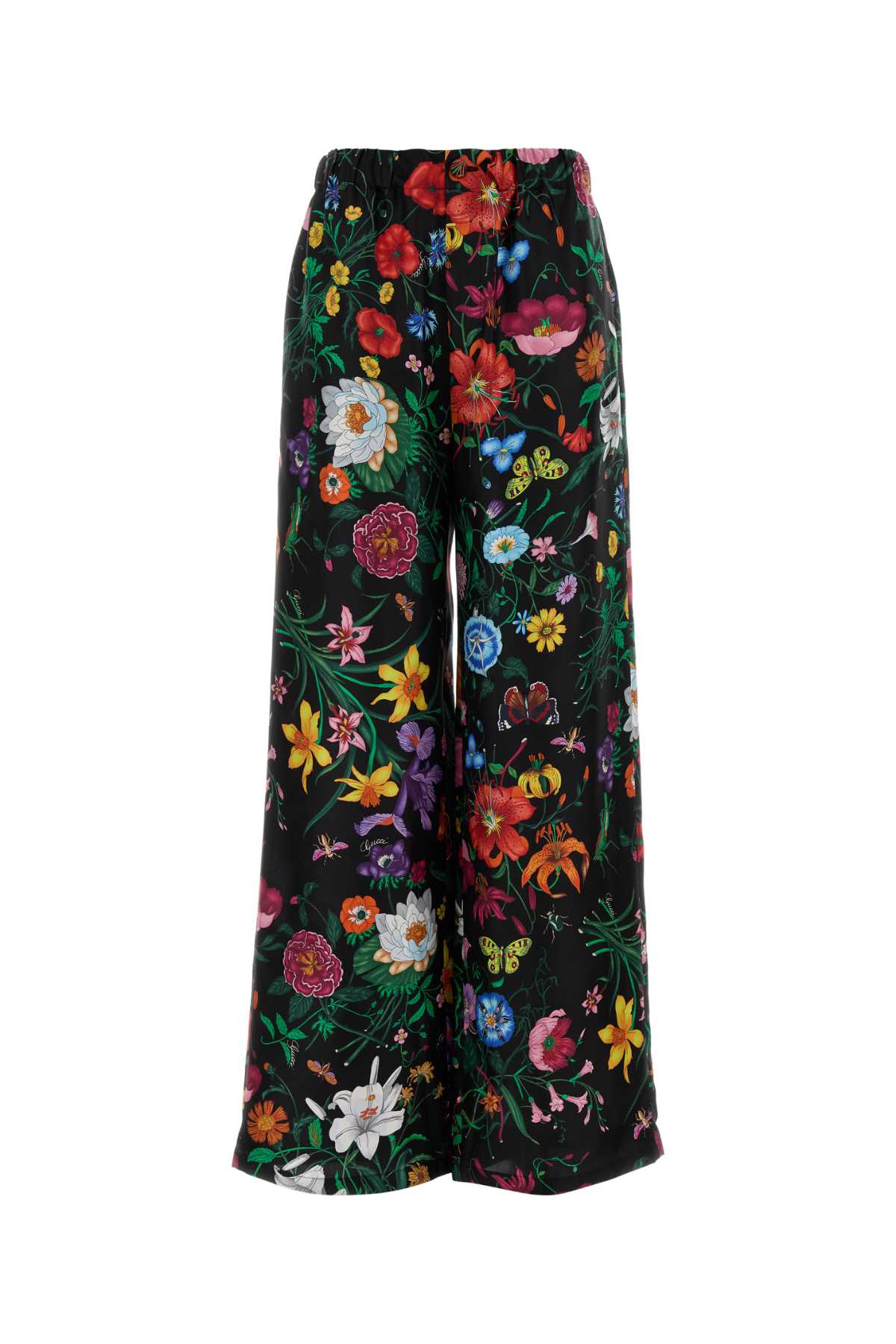 Blackmulticolormc Silk Pantaloni