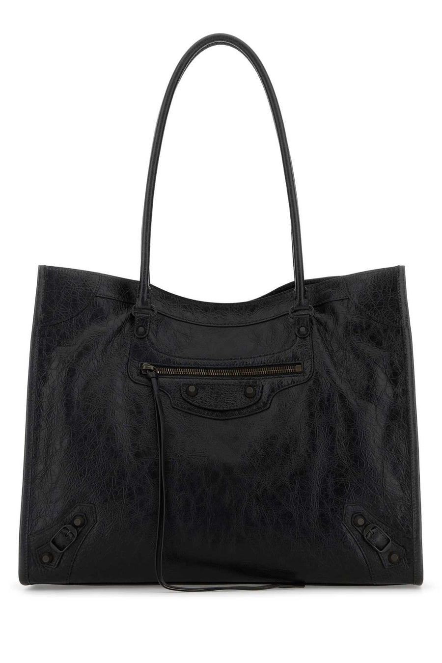 Balenciaga Domesticated lamb leather 100% shoulder bag in black