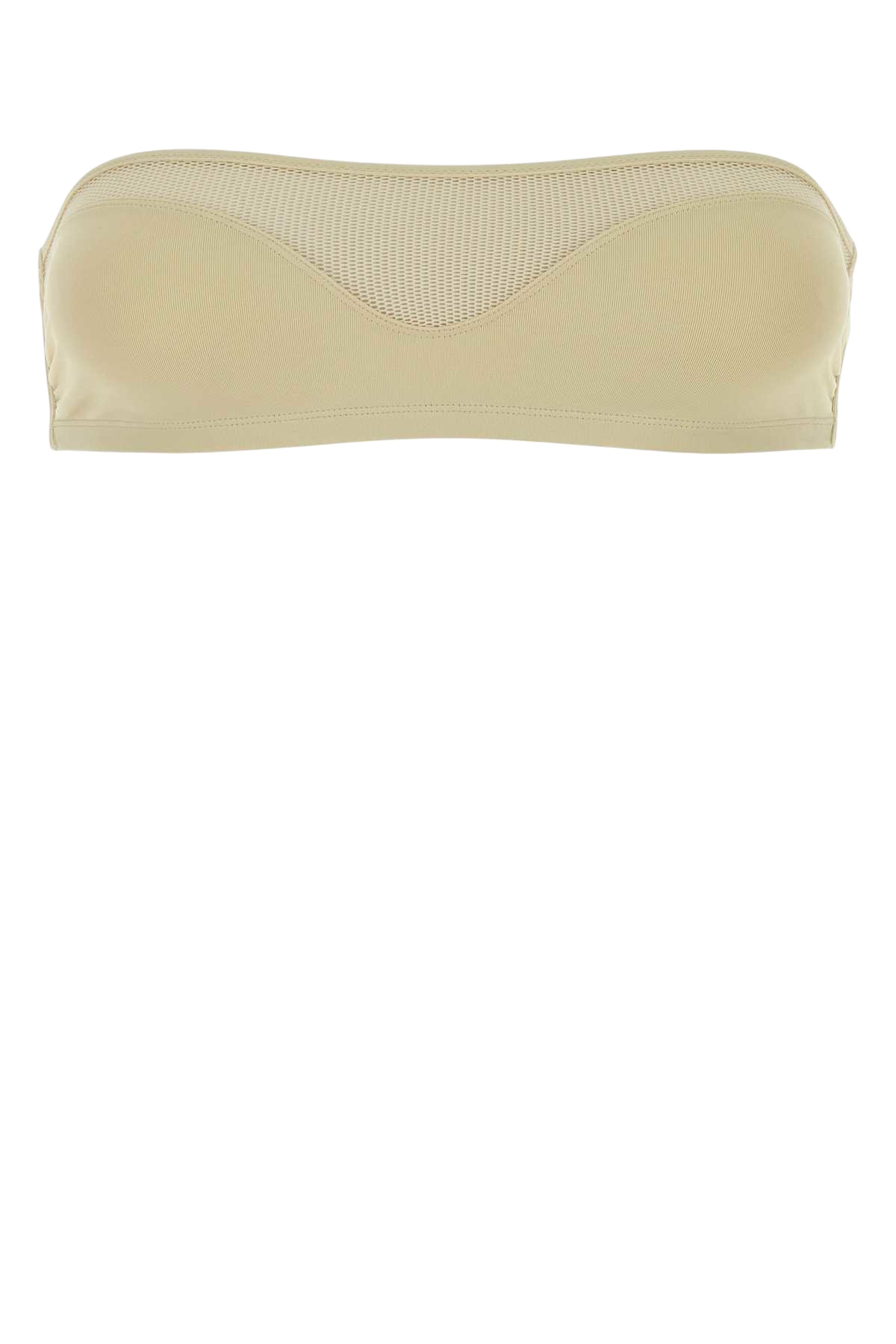 Ivory Stretch Nylon Premiere Bikini Top Panama Costumi Da Bagno