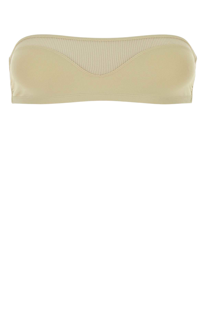 Ivory Stretch Nylon Premiere Bikini Top Panama Costumi Da Bagno