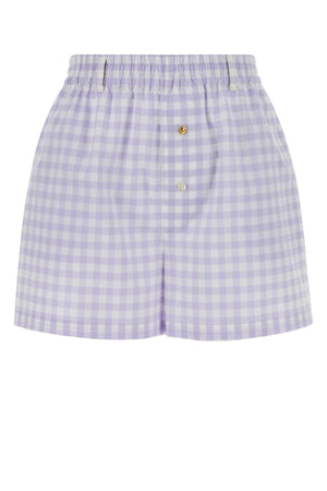 Moschino 100% Cotton bermuda shorts in purple