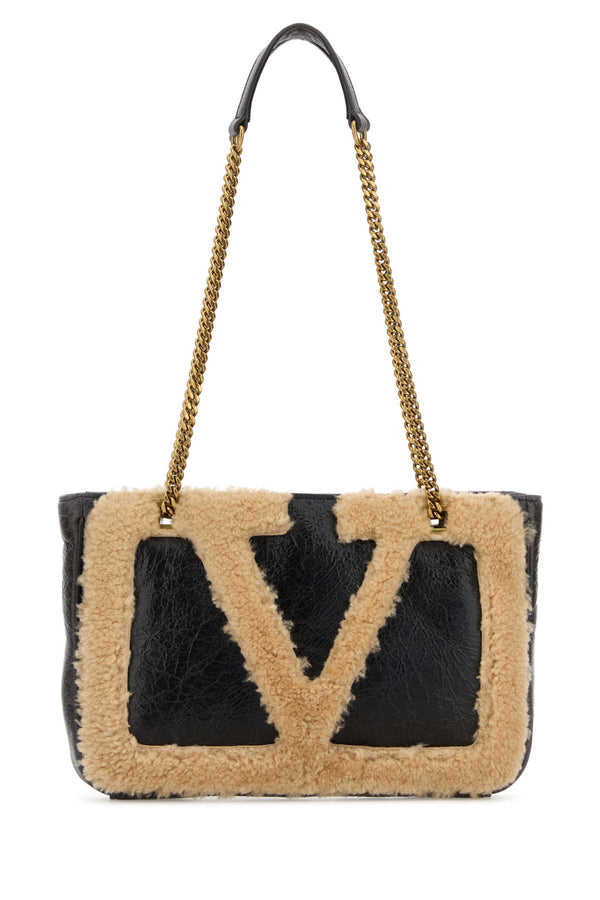 Valentino Garavani Tote Exterior: 100% Leather shoulder bag in beige