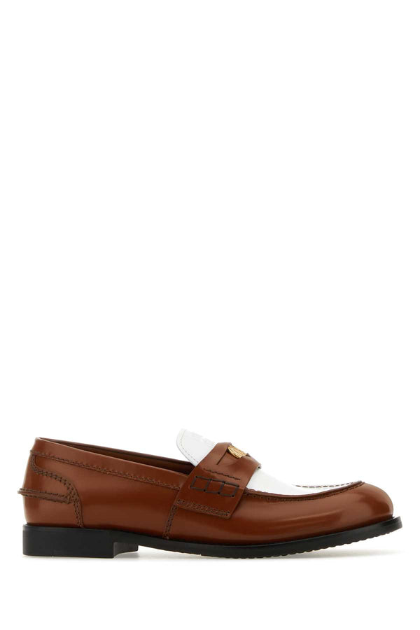 Miu Miu 100% Vitello loafer in brown