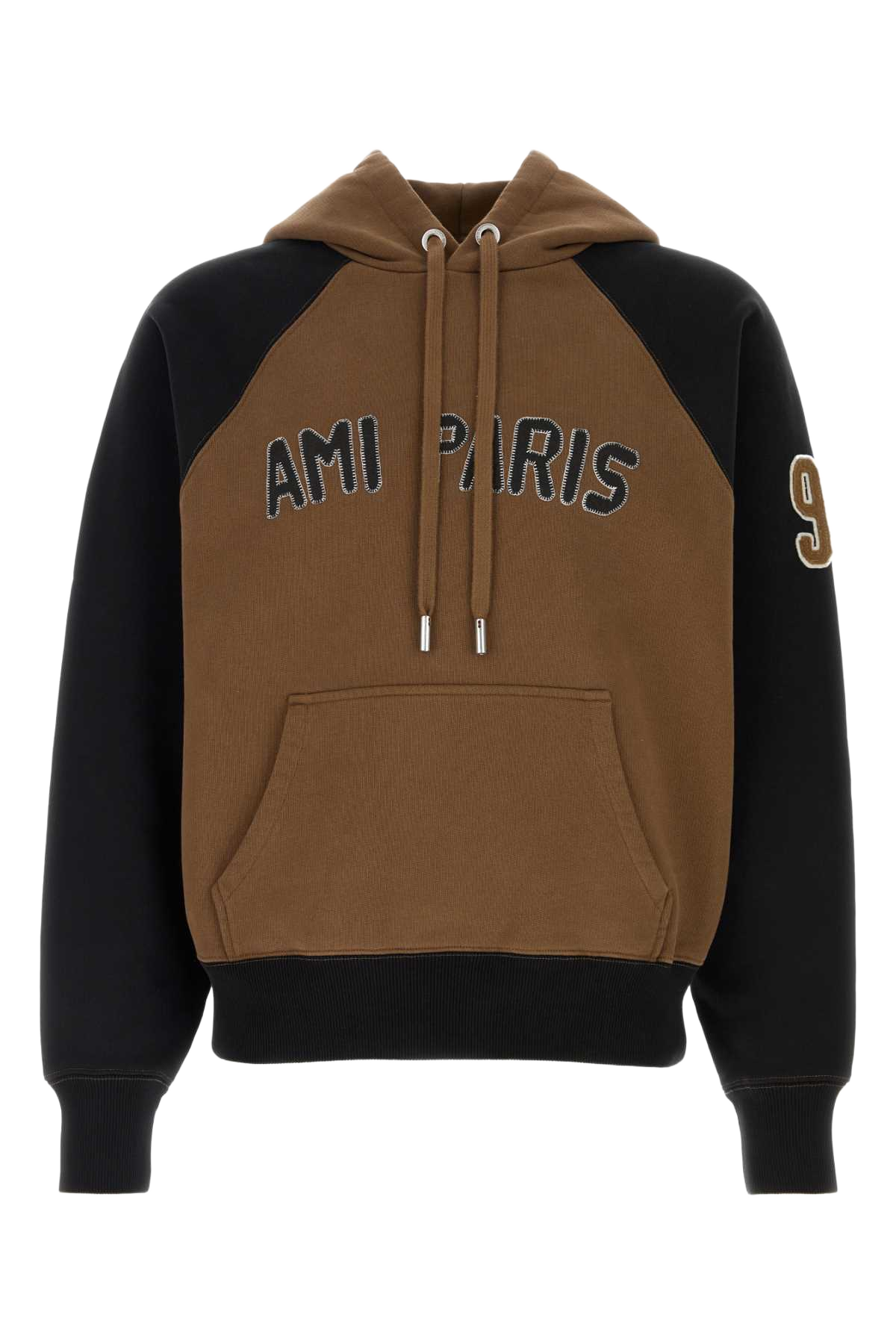 Brown Cotton Sweatshirt Hazelnutblack Exterior: Felpe