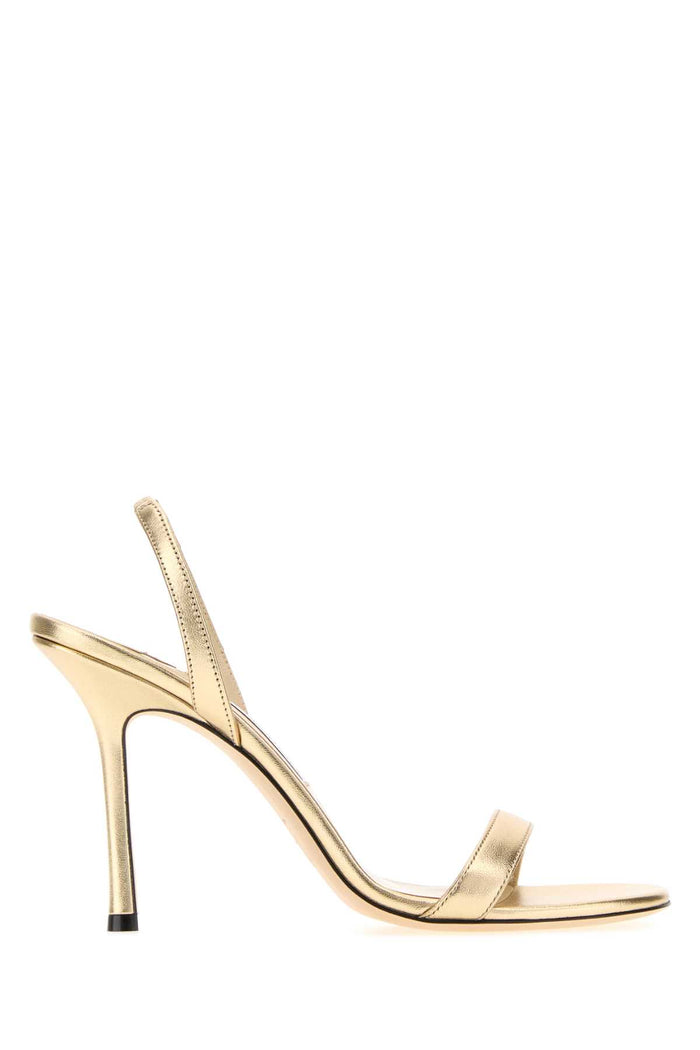Gold Nappa Leather Jenn Sandals Sandali