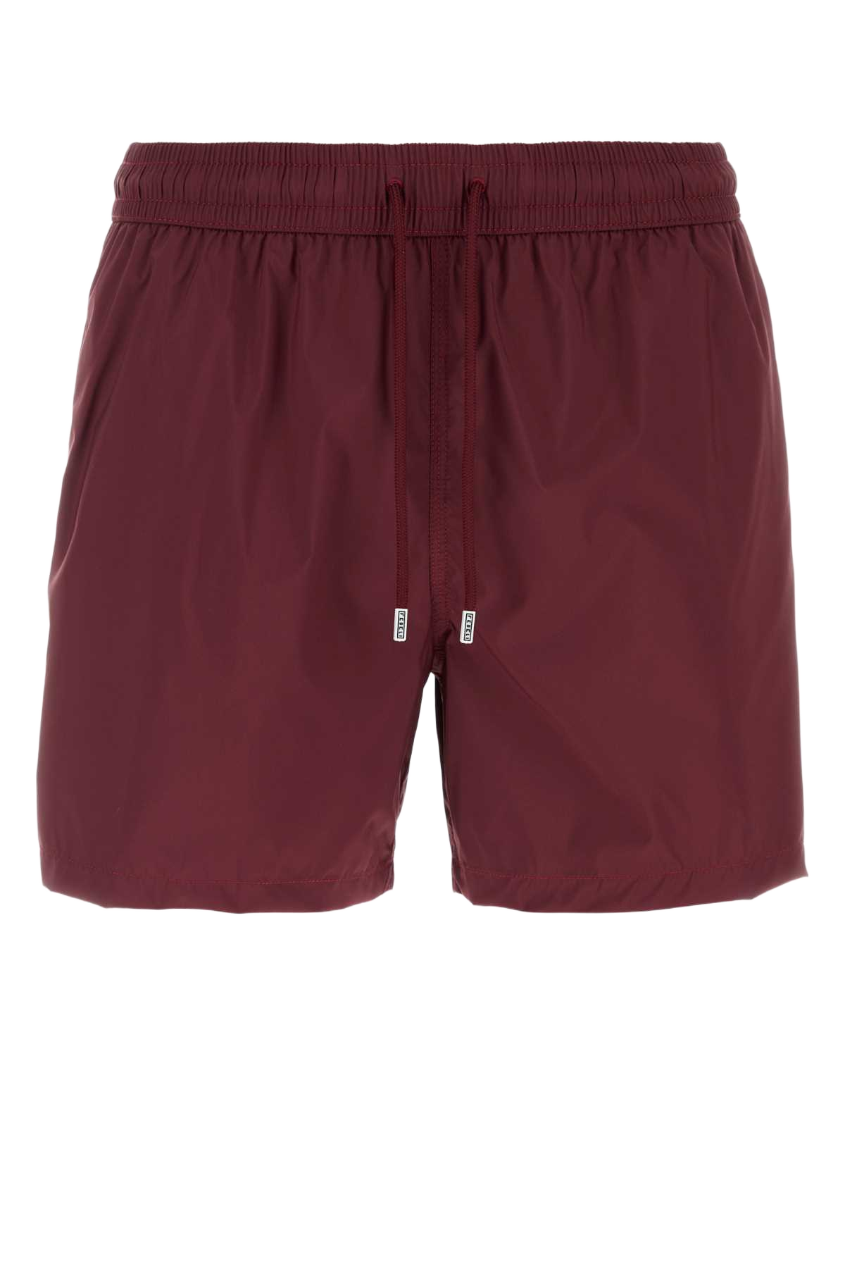 Burgundy Polyester Swimming Shorts Vinaccia Costumi Da Bagno