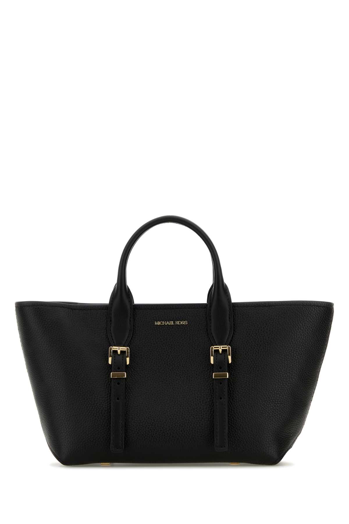 Black Leather Moore Shopping Bag Borse A Mano