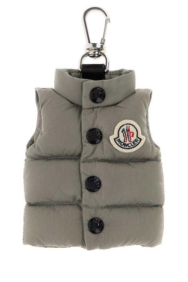Moncler Ring Exterior: 100% Fabric; Finishing: Silver metal key case in gray