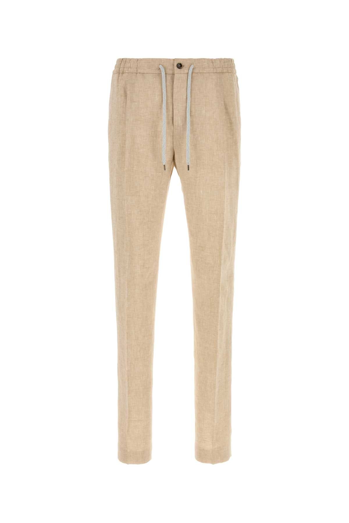 Beige Linen Pant 0030 Exterior: Pantaloni