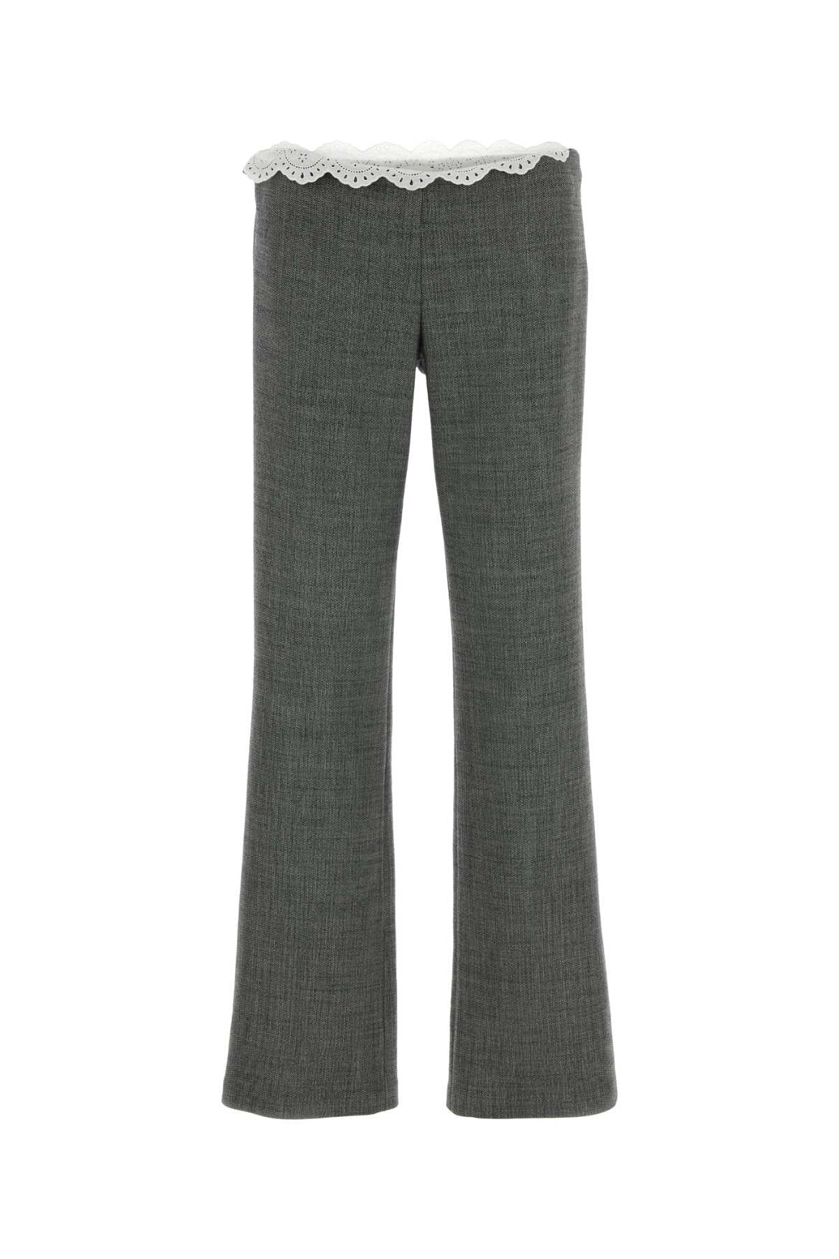 Grey Stretch Wool Pant Exterior: Elastane Pantaloni