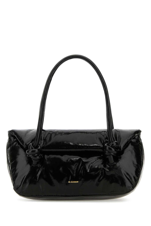 Jil Sander Exterior: 100% Calf leather; Lining: 100% Nappa leather shoulder bag in black