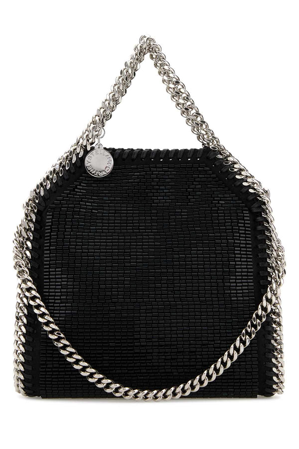 Stella McCartney Tiny Exterior: 100% Fabric; Lining: 100% Fabric; Finishing: Silver metal shoulder bag in black