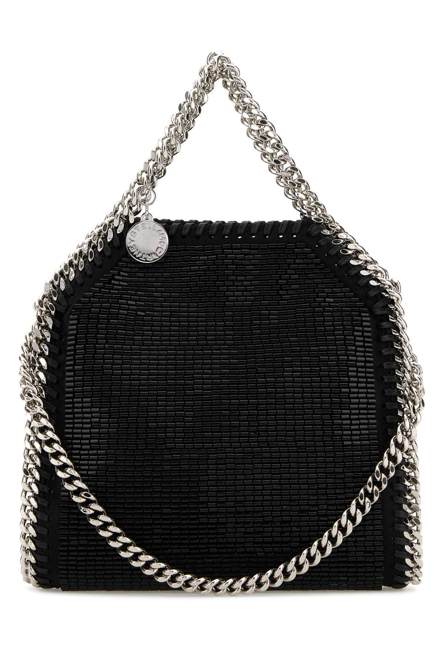 Stella McCartney Tiny Exterior: 100% Fabric; Lining: 100% Fabric; Finishing: Silver metal shoulder bag in black