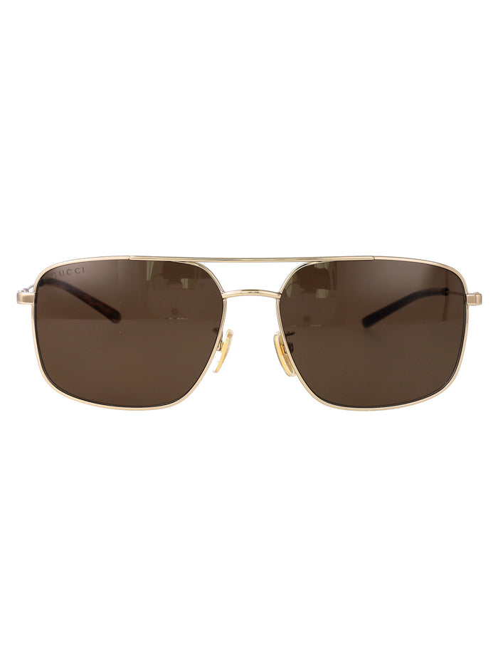 Gg2096sa Gold-gold-brown Metal Sunglasses