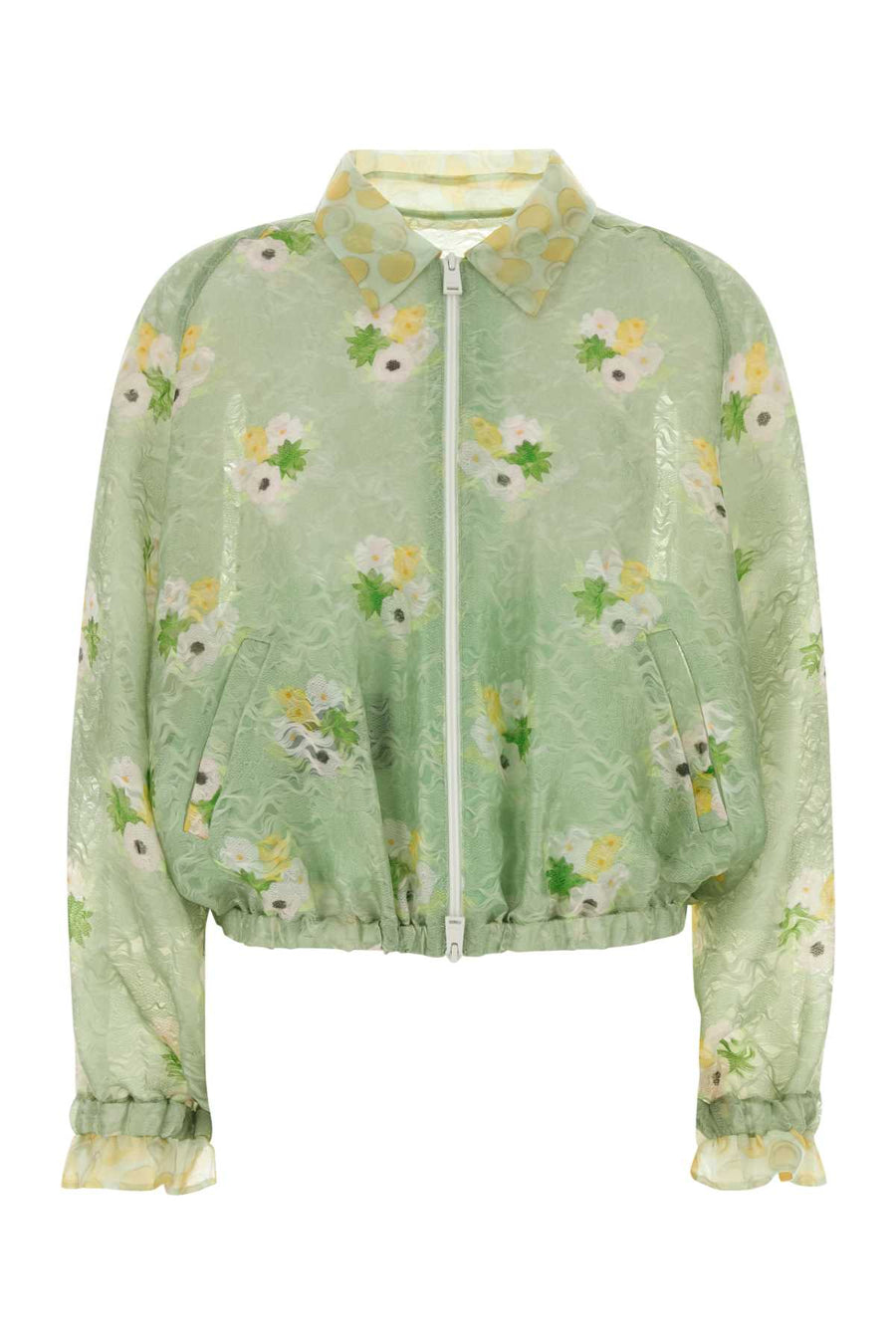 Fendi 56% Silk jacket in green