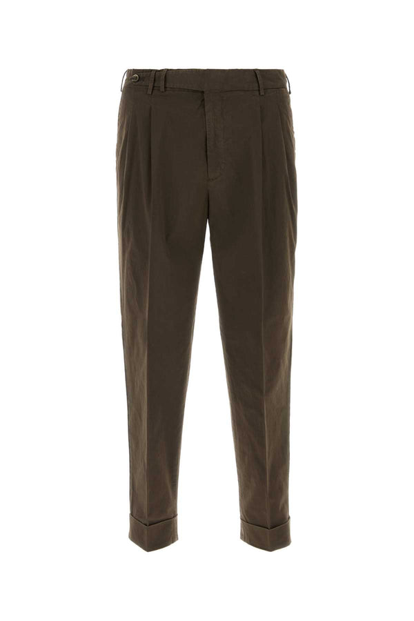 Pt Torino 98% Cotton trousers in brown