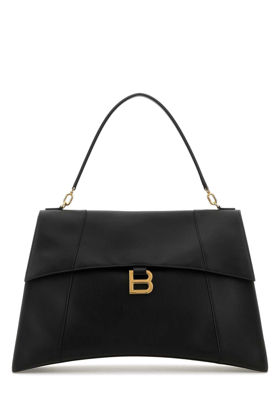 Balenciaga Exterior: 100% Calf Leather; Lining: 100% Leather; Finishing: Golden metal top handle bag in black