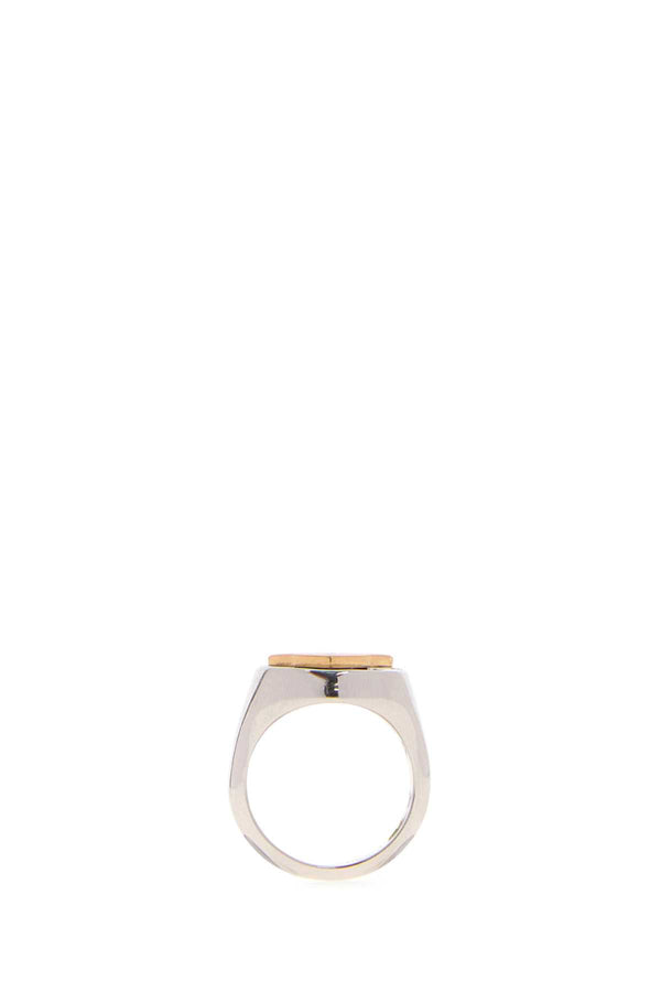 Silver Metal Camino Ring Platinumgoldhowlitesynthetic Anelli