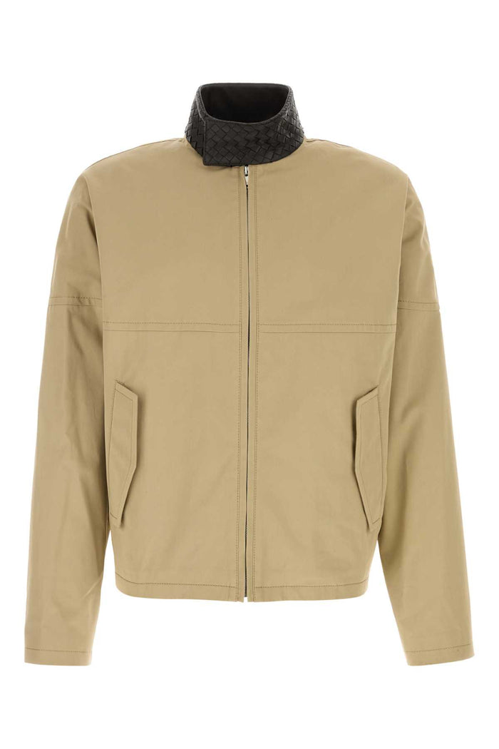 Beige Cotton Jacket Sahara Exterior: Giubbini