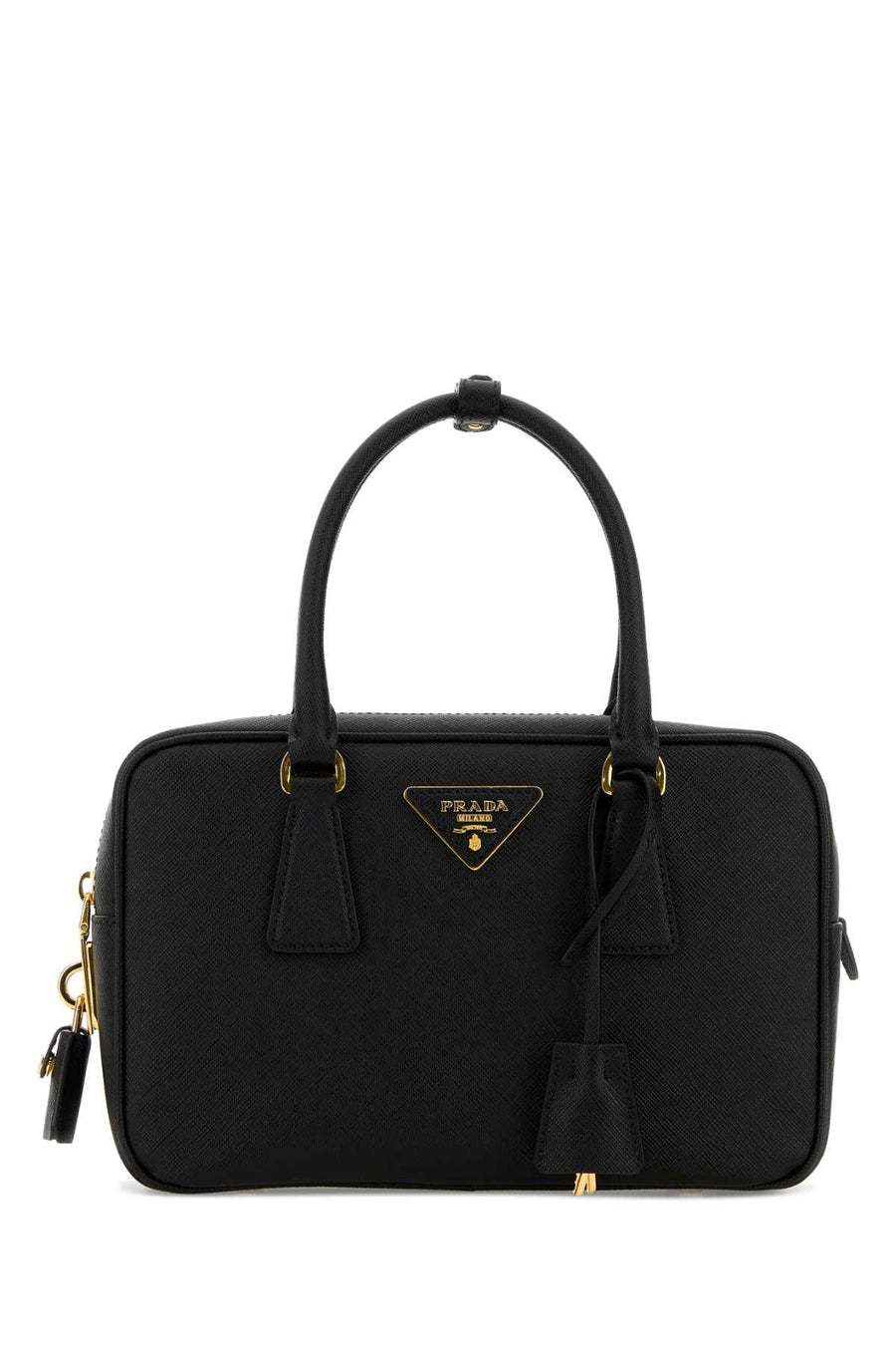 Prada Exterior: 100% Leather shoulder bag in black