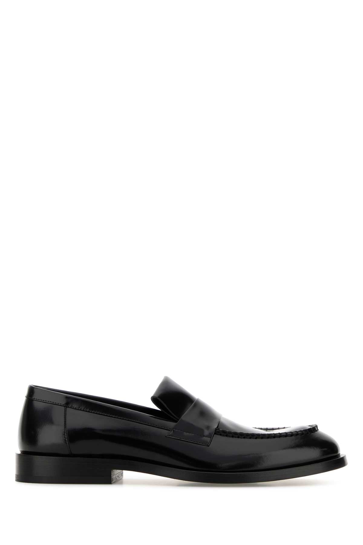 Black Leather Loafers Mocassini