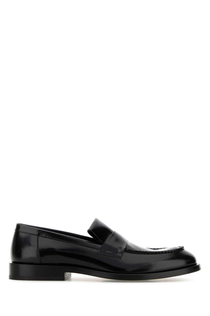 Black Leather Loafers Mocassini