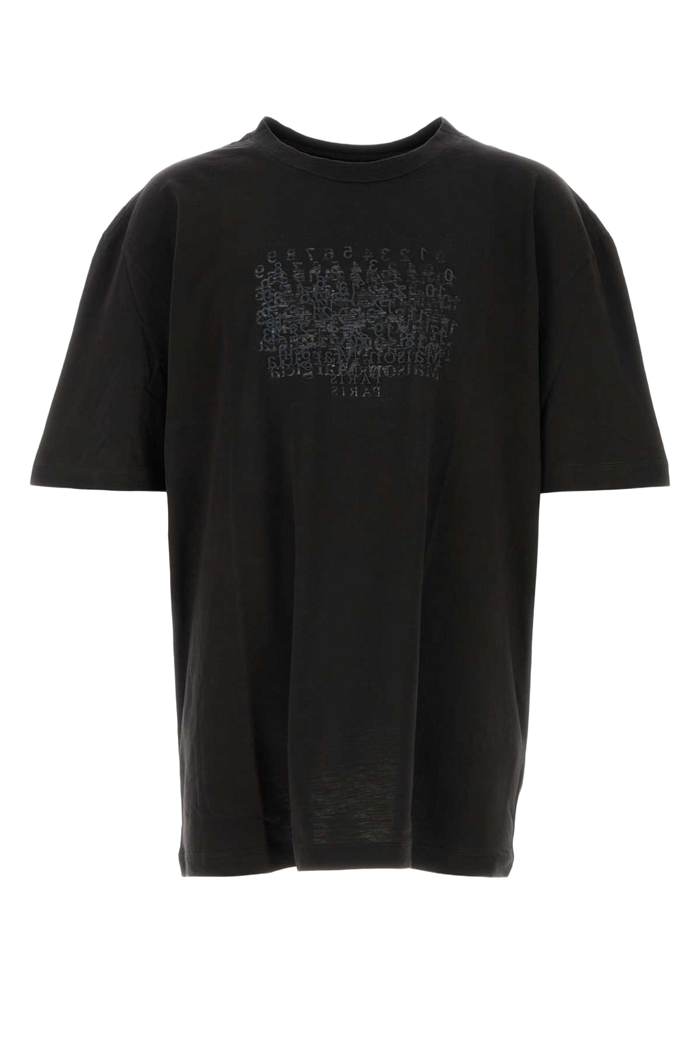 Black Cotton Oversize T-Shirt Washedblack Exterior