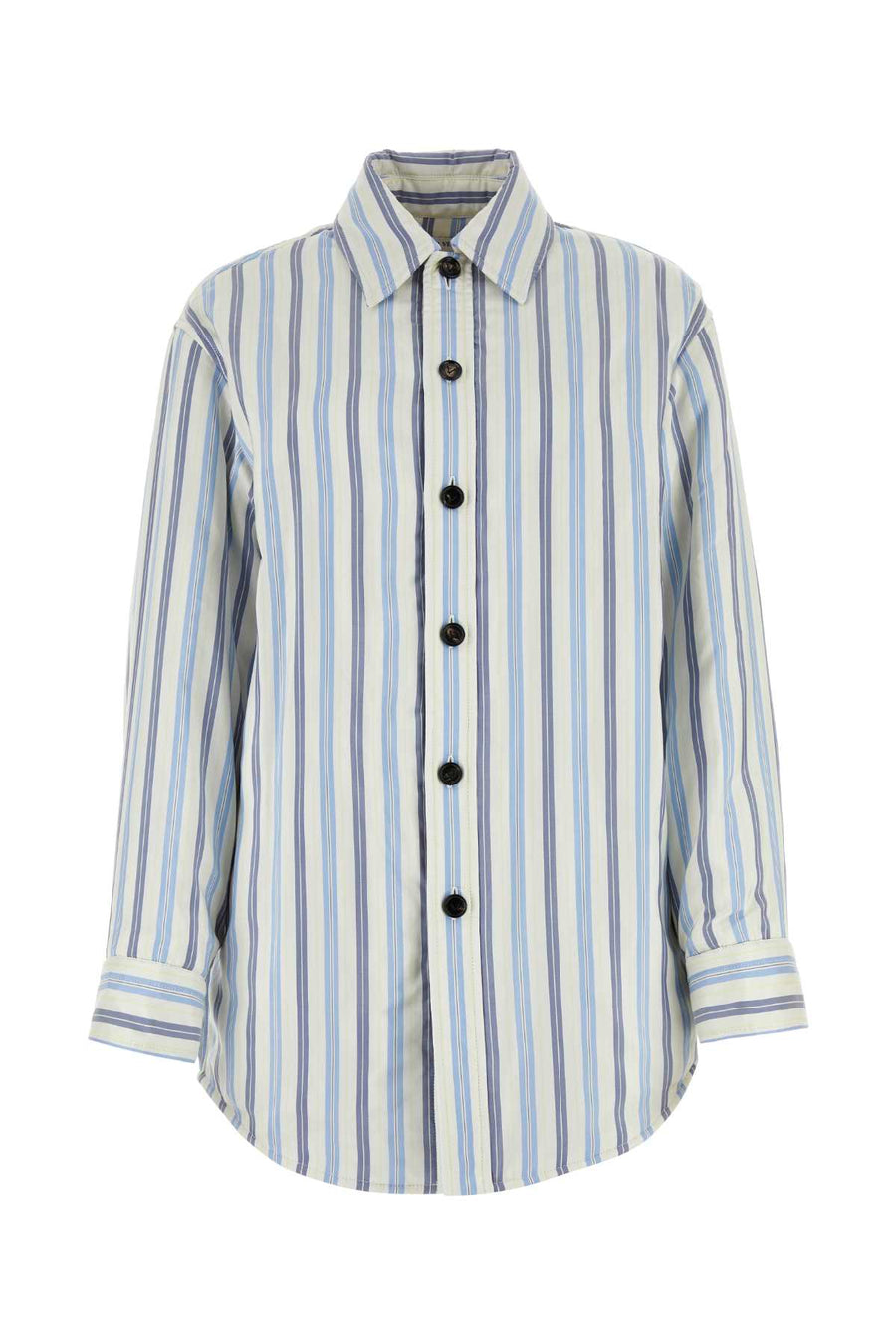 Bottega Veneta Exterior: 100% Silk shirt in blue