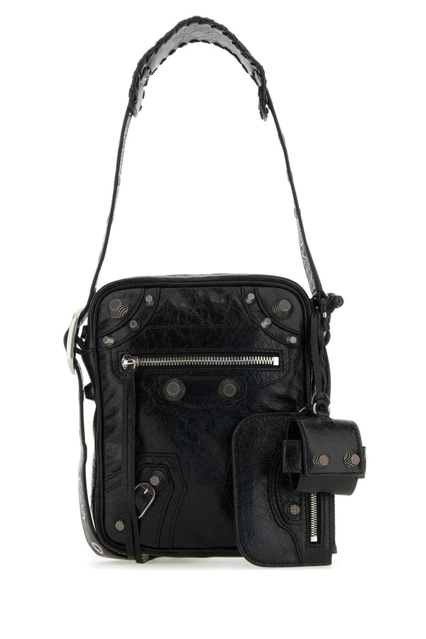 Balenciaga Domesticated lamb leather crossbody bag in black