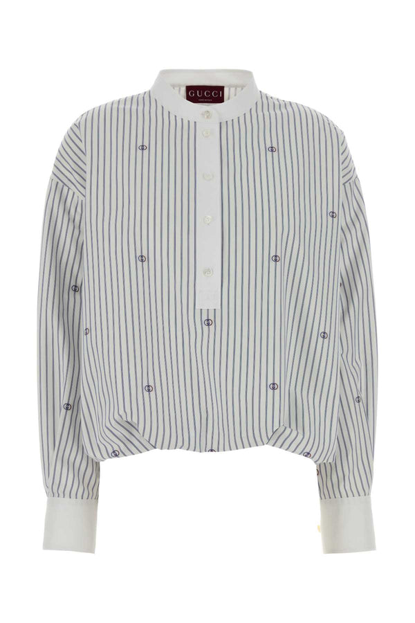 Gucci Exterior: 100% Cotton; Lining: 90% Silk 10% Elastane shirt in white