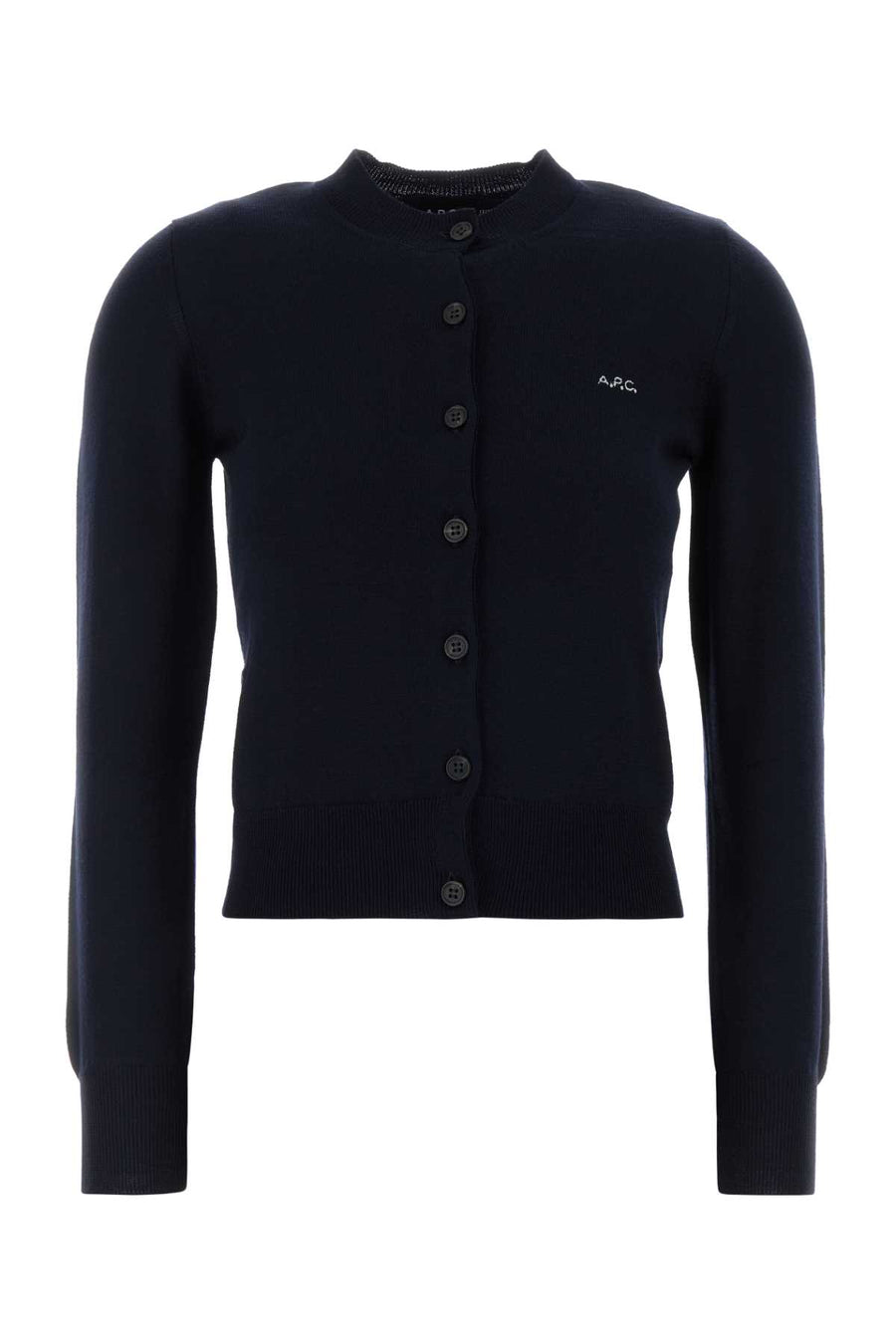 A.P.C. 60% Virgin wool cardigan in navy