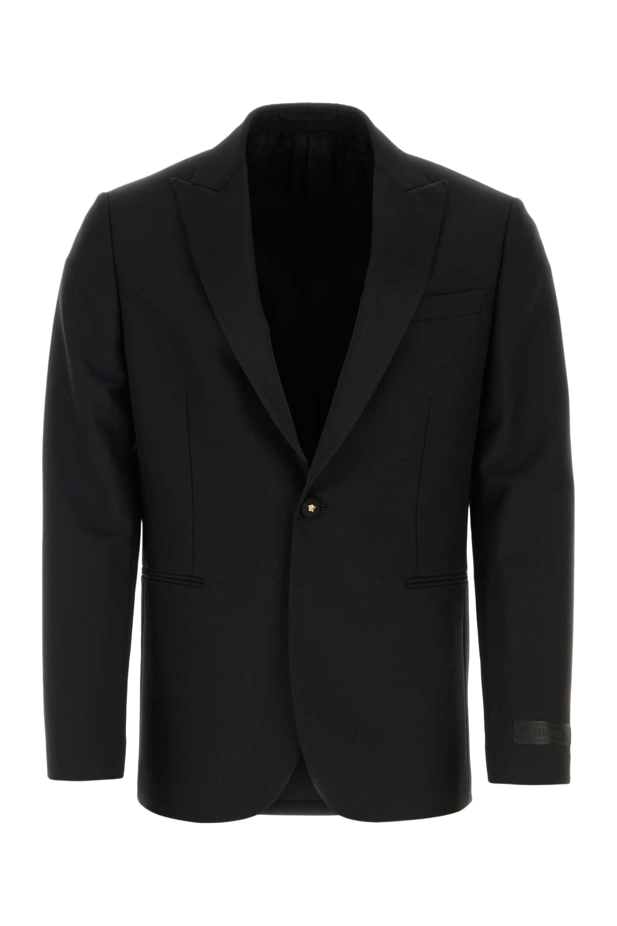 Black Wool Blend Blazer Giacche E Gilet