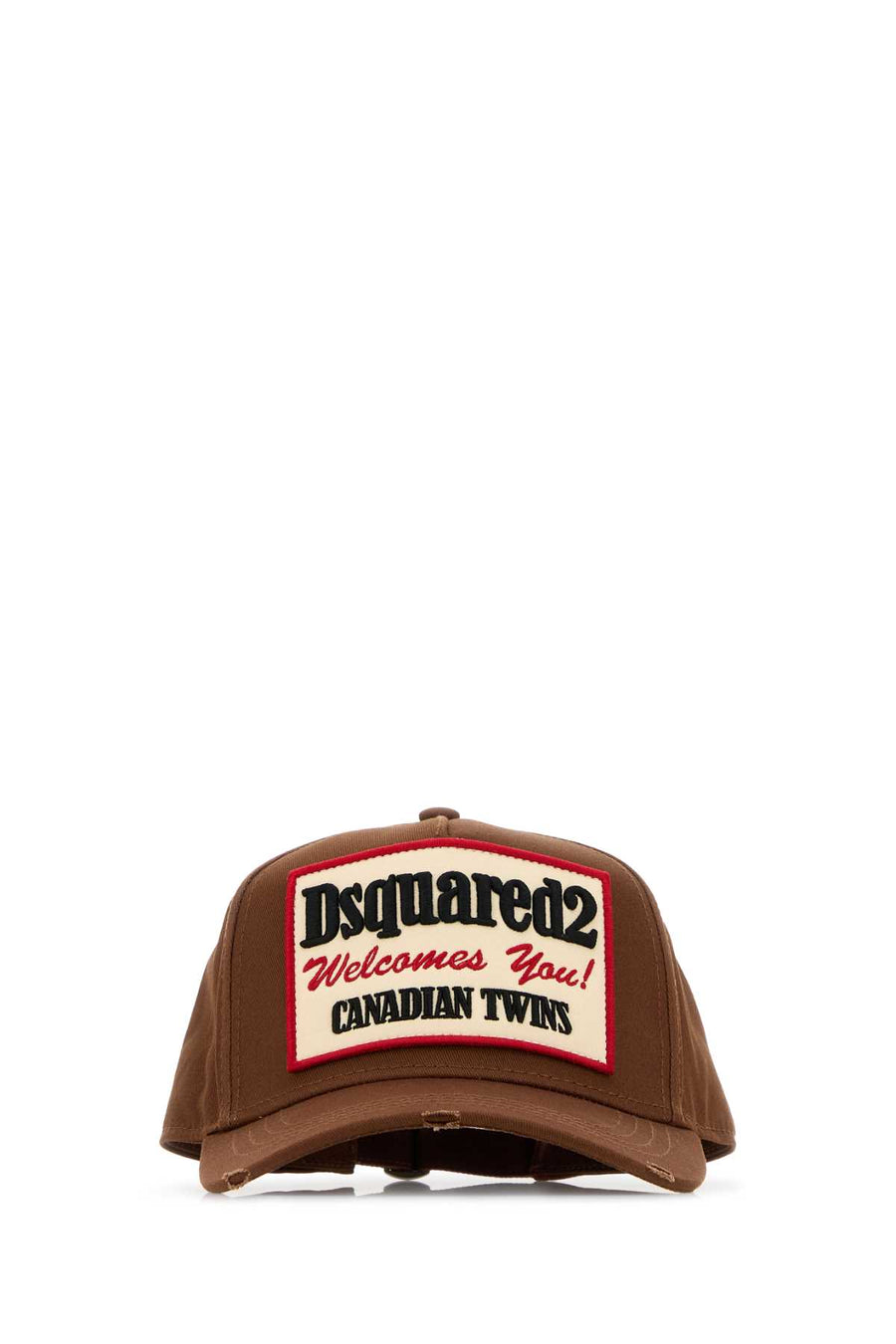 Dsquared2 HAT 100% Cotton baseball cap in brown