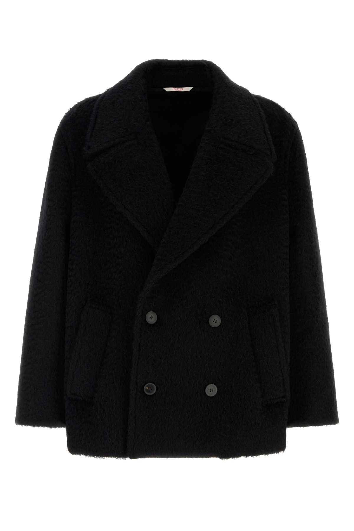 5v0cjm39ah4 0no Nero Exterior: Mohair Virgin Wool Cappotti