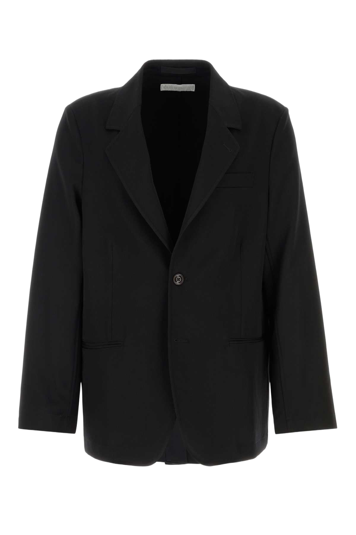 Black Wool Blazer Coarse Gabardine Giacche E Gilet